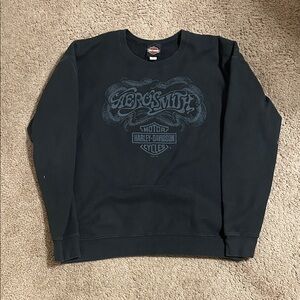 Harley-Davidson Black Aerosmith Crewneck Sweater